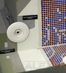 СТЕНД УГОЛ БАССЕЙНА С ПРИМЕНЕНИЕМ ГИДРОИЗОЛЯЦИОННЫХ МАТЕРИАЛОВ